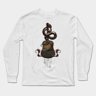 Awesome steampunk guitar with snake Long Sleeve T-Shirt